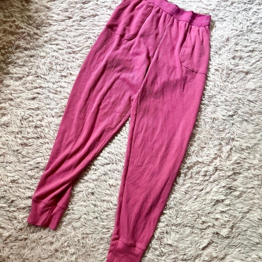 PINK Victorias Secret Thermal Cozy Lounge PJ Pants Womens M Comfort Layer Warm‎
